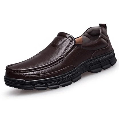 Mens Comfy Soft Bottom Genuine Leather Slip On Loafers-MENSZONES