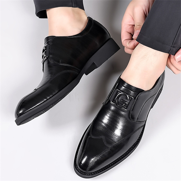 Men's genuine leather soft bottom non-slip casual fashion business shoes