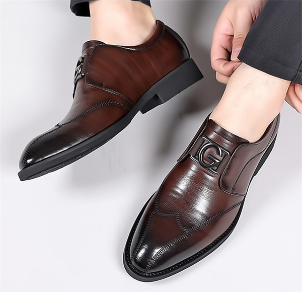 Men's genuine leather soft bottom non-slip casual fashion business shoes