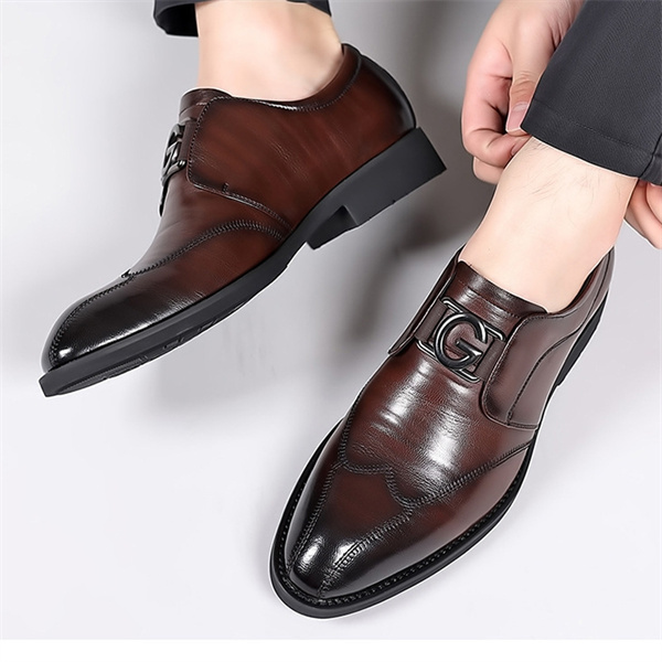 Men's genuine leather soft bottom non-slip casual fashion business shoes