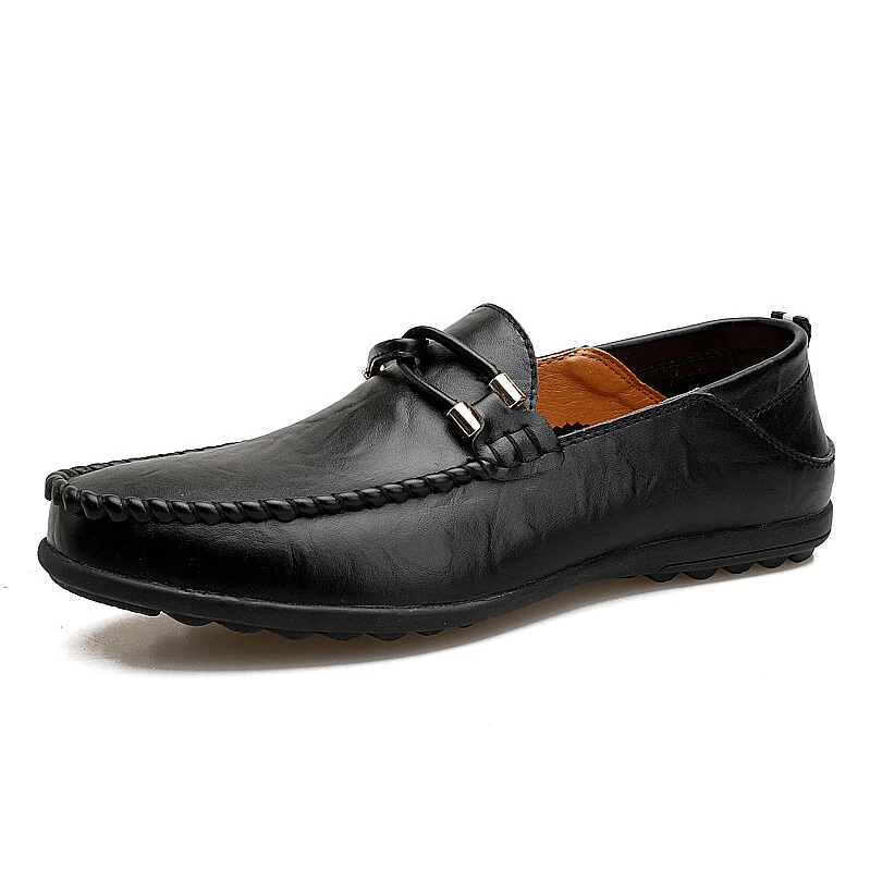 Genuine Leather Comfy Casual Business Slip On Loafer Moccasins Shoes-MENSZONES