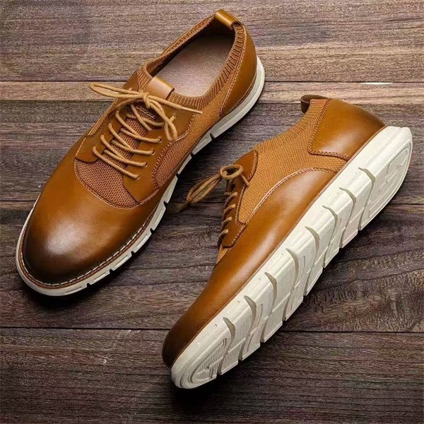 Men's Genuine Leather Soft Sole Light Casual Shoes-MENSZONES