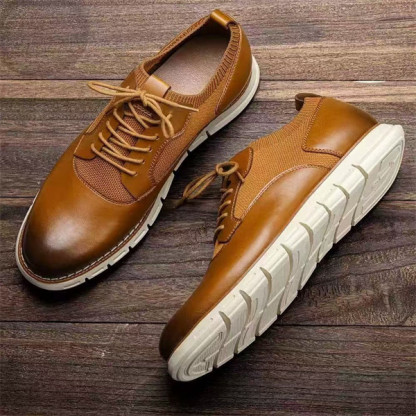 Men's Genuine Leather Soft Sole Light Casual Shoes-MENSZONES