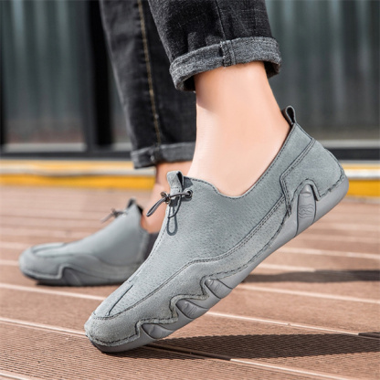 Men's genuine leather non-slip soft sole casual loafers