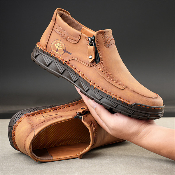 Men’s Genuine Leather Loafers | Slip-On Business Casual Shoes