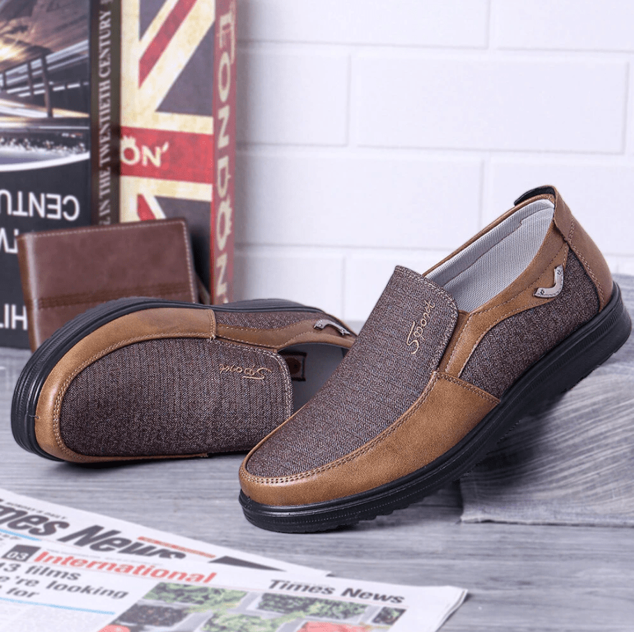 Men's Casual Lightweight Comfy Breathable Flat Slip On Loafers-MENSZONES