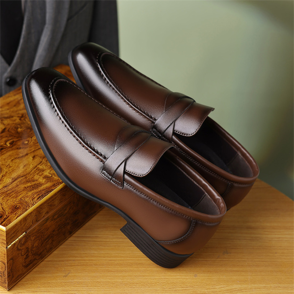 Men’s Genuine Leather Loafers | Slip-On Business Casual Shoes
