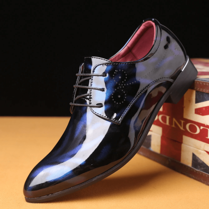 Mens Stylish Comfortable Non Slip Leather Oxfords Dress Shoes-MENSZONES