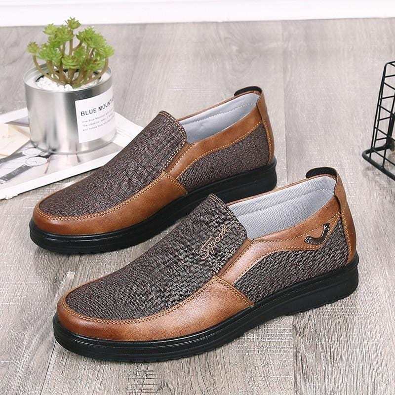 Men's Casual Lightweight Comfy Breathable Flat Slip On Loafers-MENSZONES