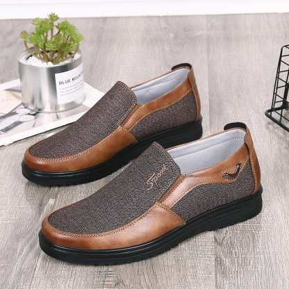 Men's Casual Lightweight Comfy Breathable Flat Slip On Loafers-MENSZONES