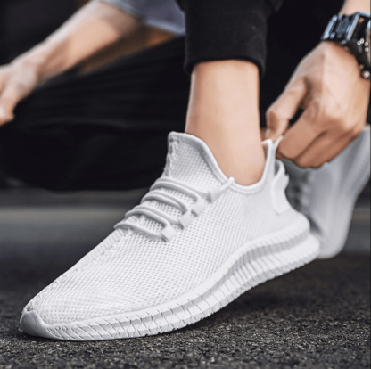 Men's Lightweight Breathable Antibacterial Lace-up Casual Running Sneakers-MENSZONES