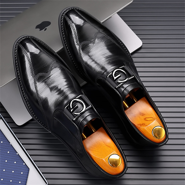 Men's genuine leather soft bottom non-slip casual fashion business shoes