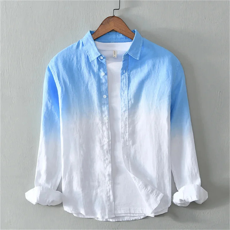 Gradient Linen Button Up