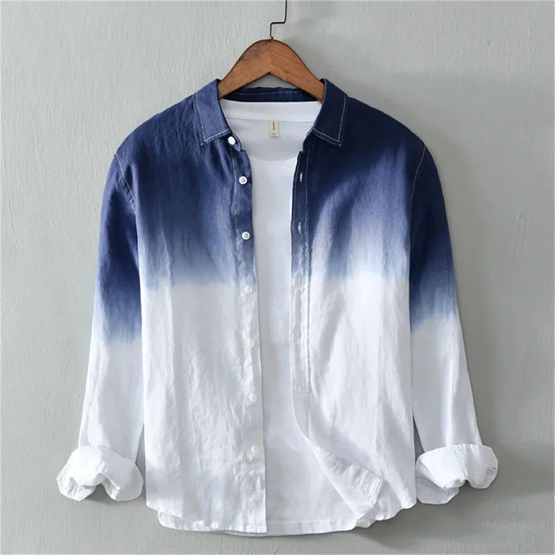 Gradient Linen Button Up