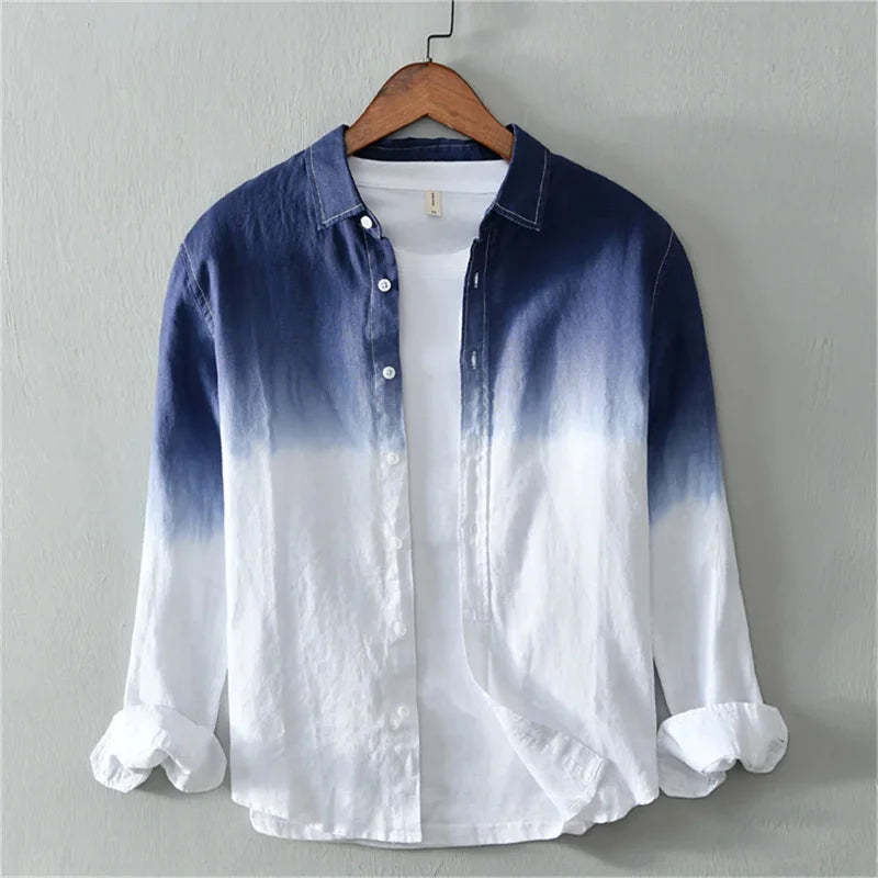 Gradient Linen Button Up