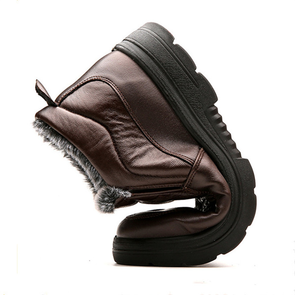 Men's Retro Winter Plush Lined Casual Shoes-MENSZONES