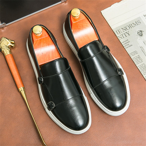 Men's leather fashion luxury casual shoes-MENSZONES