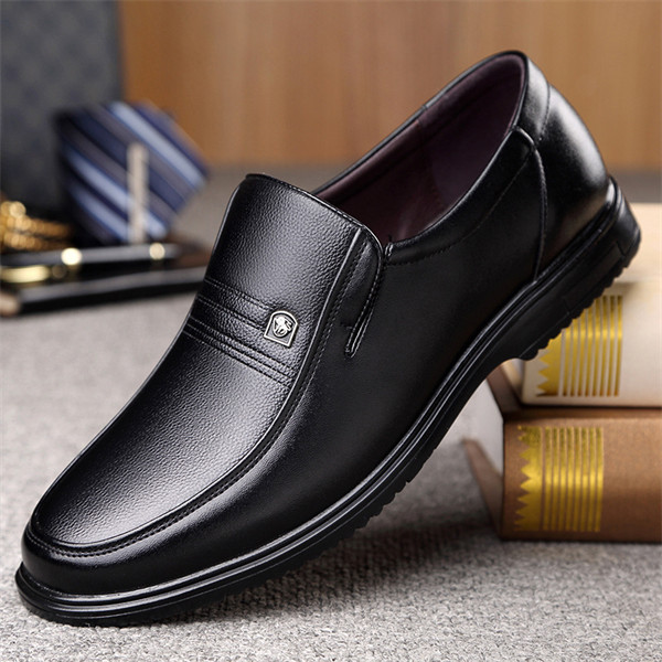 Men's leather soft sole comfortable casual loafers-MENSZONES