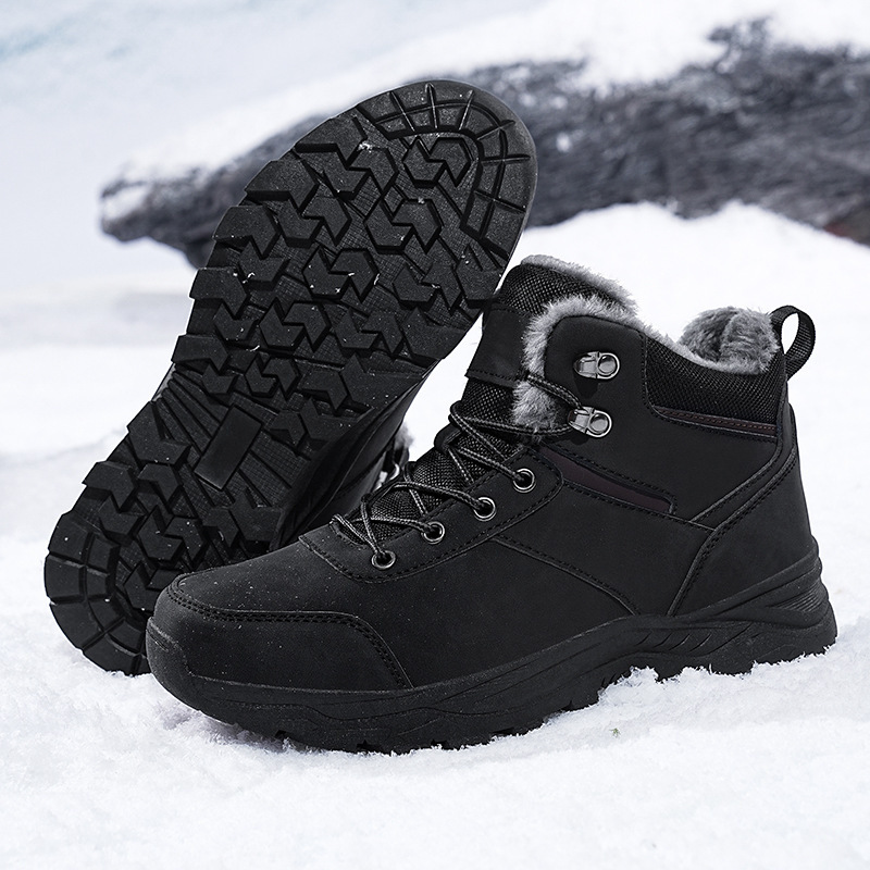 Men's Anti-Slip Waterproof Fleece Lined Winter Boots-MENSZONES