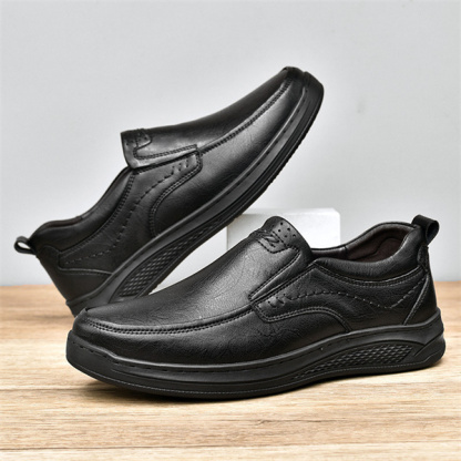 Men's genuine leather non-slip padded slip-on casual loafers