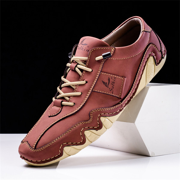 Men's Genuine Leather Lightweight Breathable Casual Loafers-MENSZONES