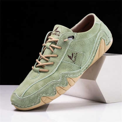 Men's Genuine Leather Lightweight Breathable Casual Loafers-MENSZONES