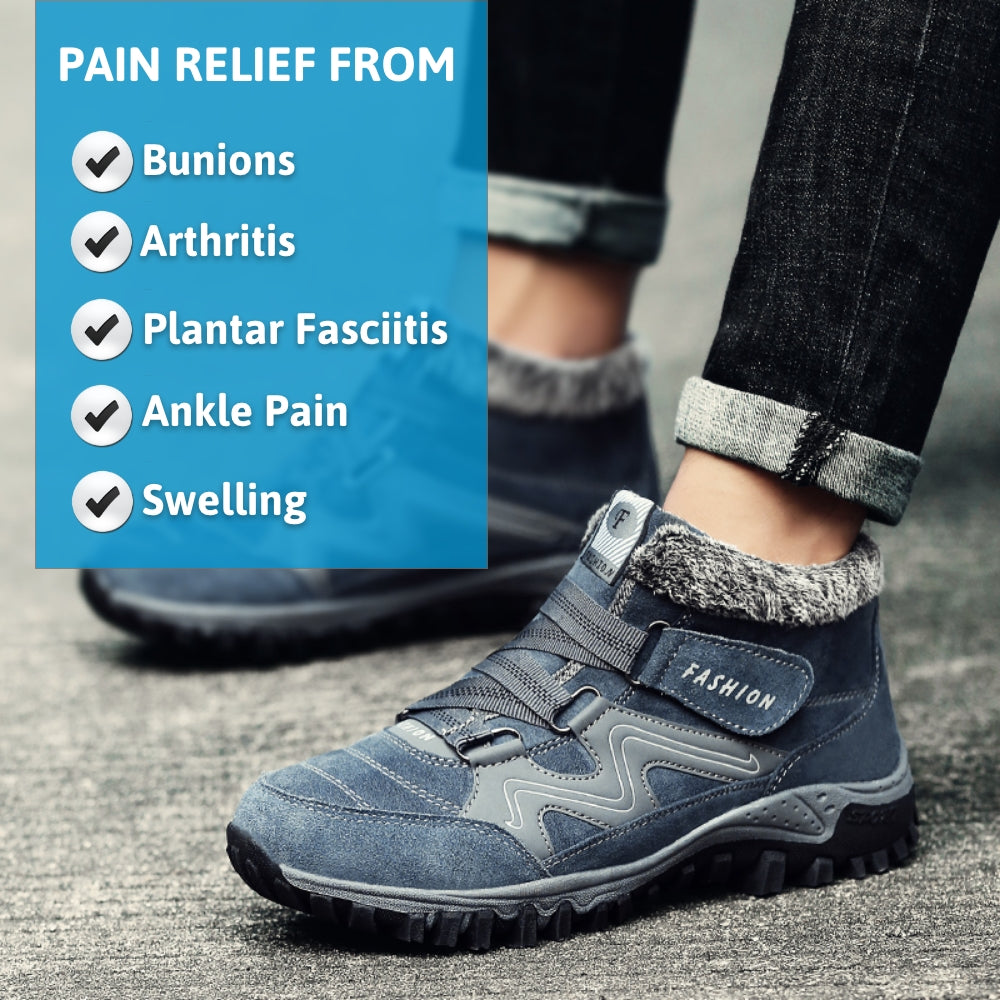 Men's Winter Boots Fleece Lined Walking Casual Outdoor Boots-MENSZONES