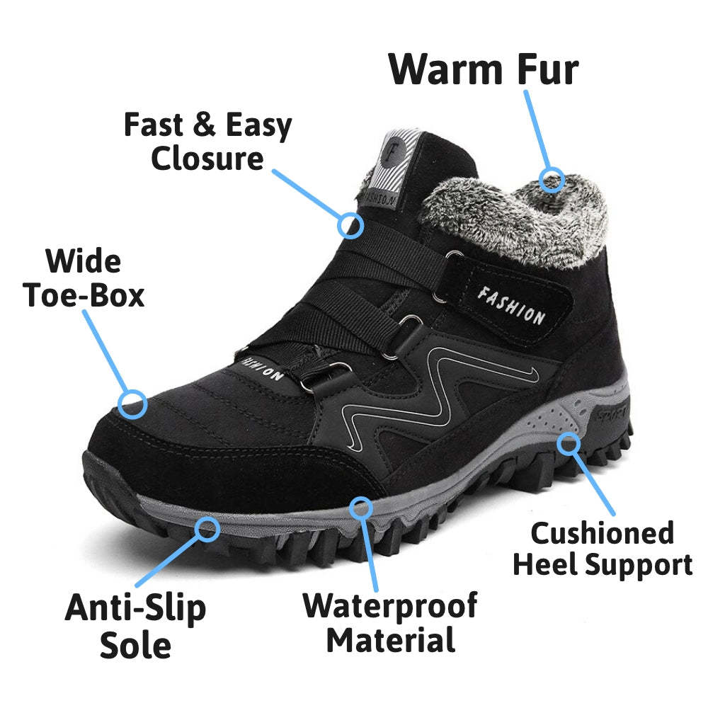 Men's Winter Boots Fleece Lined Walking Casual Outdoor Boots-MENSZONES