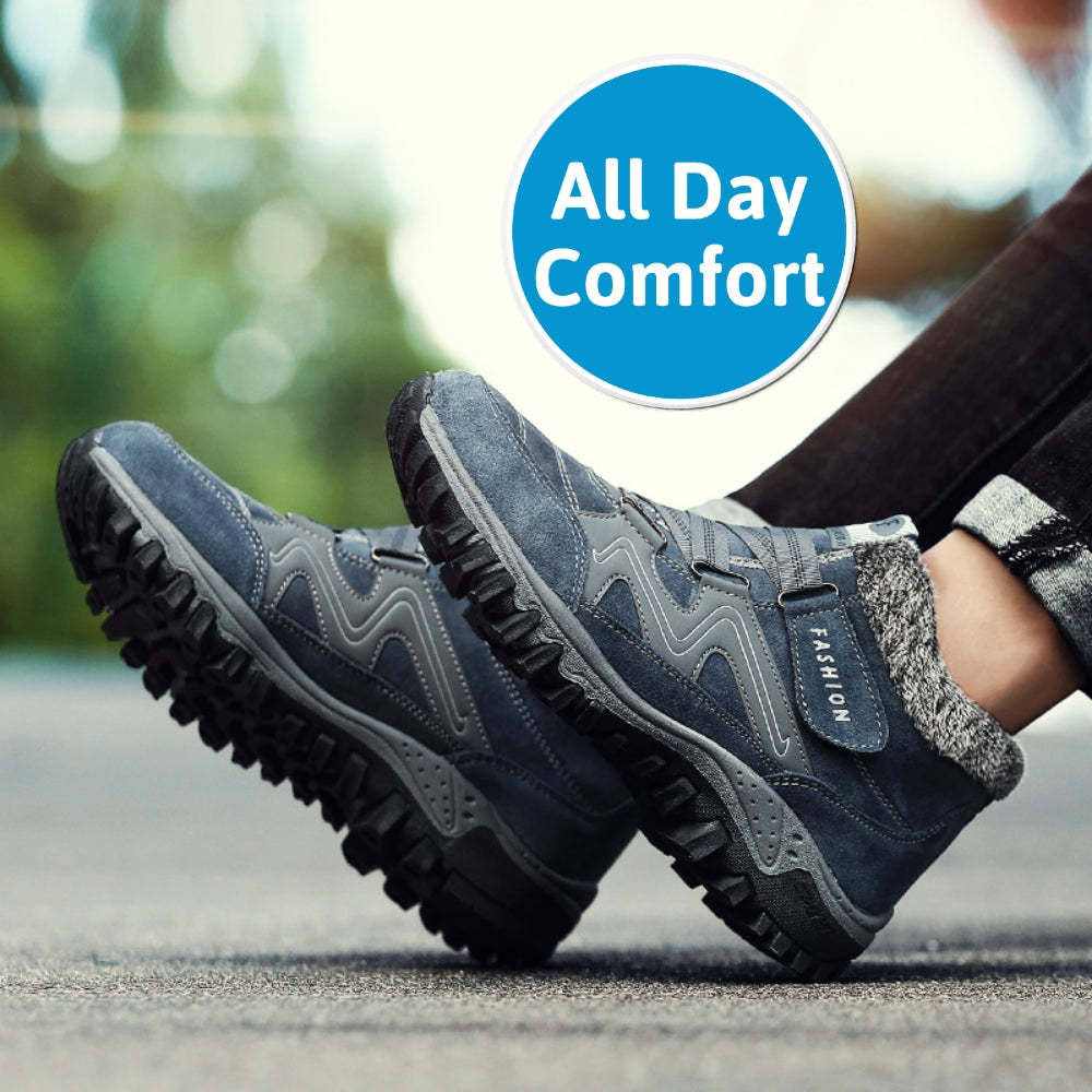 Men's Winter Boots Fleece Lined Walking Casual Outdoor Boots-MENSZONES