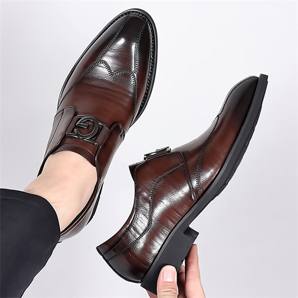 Men's genuine leather soft bottom non-slip casual fashion business shoes