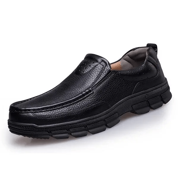 Mens Comfy Soft Bottom Genuine Leather Slip On Loafers-MENSZONES