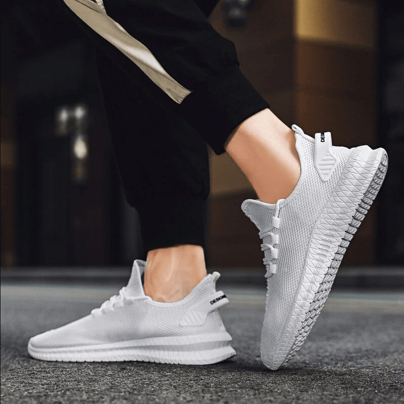 Men's Lightweight Breathable Antibacterial Lace-up Casual Running Sneakers-MENSZONES
