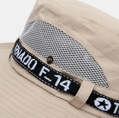 Men Anti-UV Sun Mesh Breathable Outdoor Fishing Climbing Bucket Hats-MENSZONES