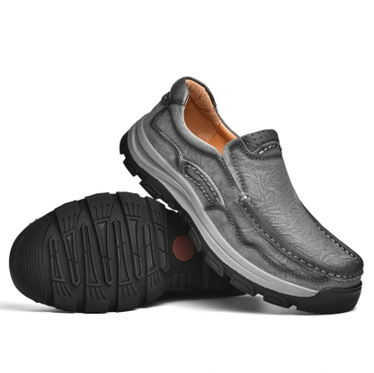 Mens Non-slip Soft Sole Comfy Casual Genuine Leather Loafers-MENSZONES