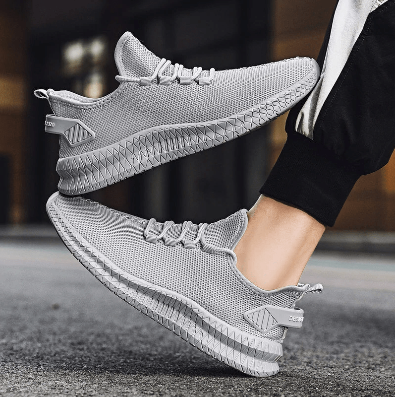 Men's Lightweight Breathable Antibacterial Lace-up Casual Running Sneakers-MENSZONES