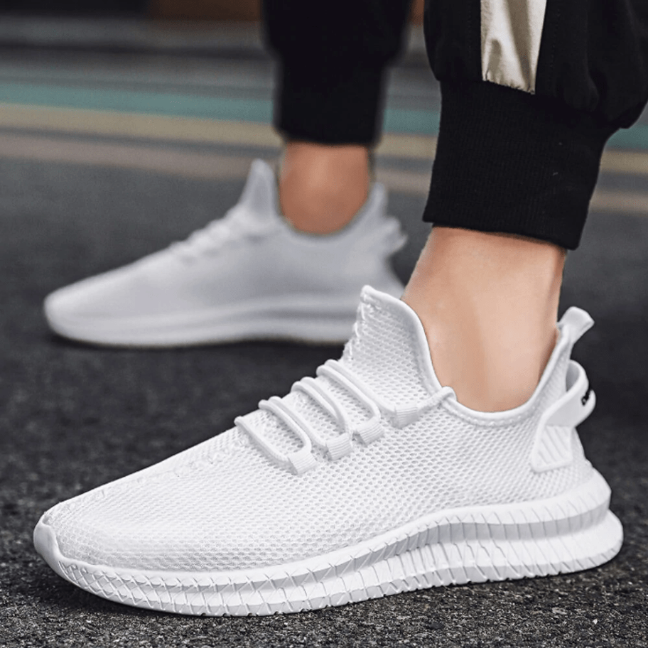 Men's Lightweight Breathable Antibacterial Lace-up Casual Running Sneakers-MENSZONES