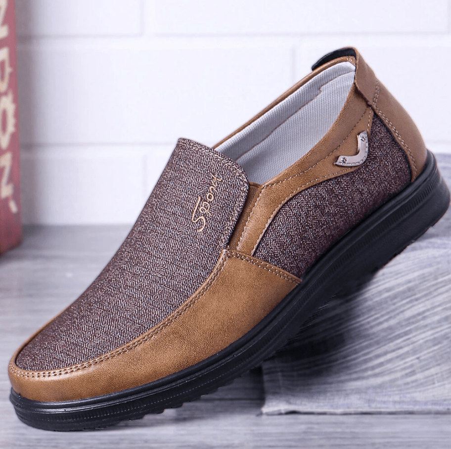 Men's Casual Lightweight Comfy Breathable Flat Slip On Loafers-MENSZONES