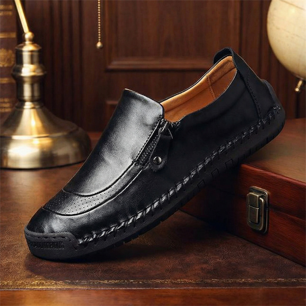 Men's Waterproof Handmade Side Zipper Casual Comfort Loafers