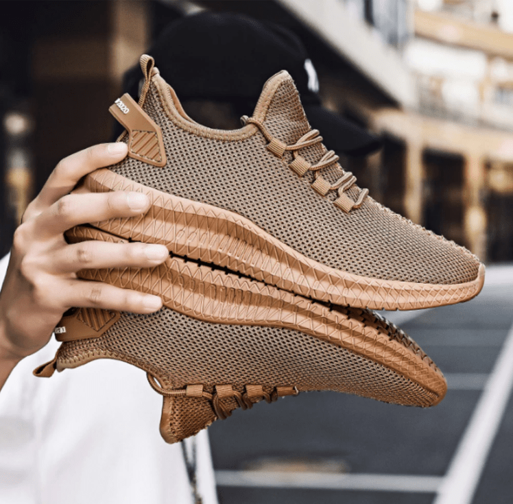 Men's Lightweight Breathable Antibacterial Lace-up Casual Running Sneakers-MENSZONES