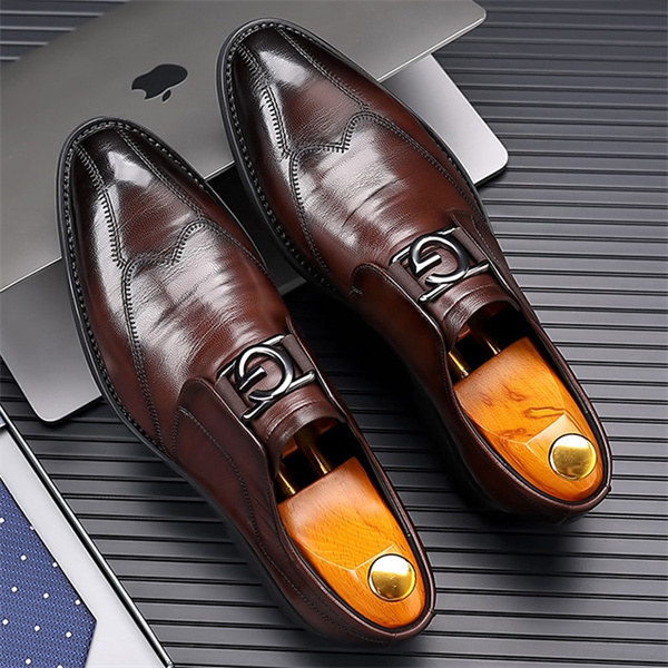 Men's genuine leather soft bottom non-slip casual fashion business shoes