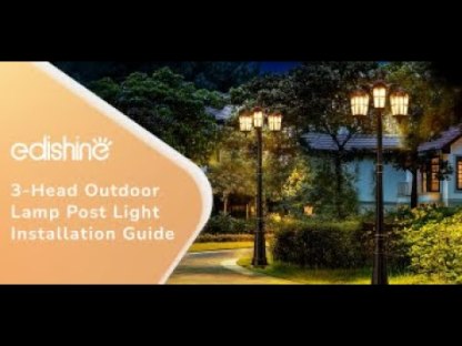 EDISHINE 3-Head Outdoor Lamp Post Light -HOPL05A