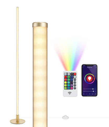 EDISHINE 57.5" Dimmable Smart WiFi Floor Lamp with App & Remote Control-F1HFLG02W