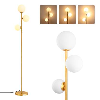 EDISHINE 69" Modern Gold Floor Lamp-HLFL08C-B2B