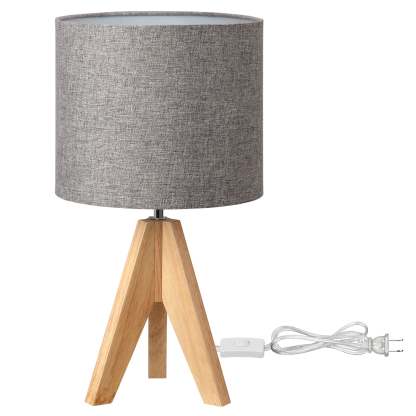 EDISHINE 14.2″ Tripod Wood Table Lamp with ON/Off Switch, 1 Pack-HLTL05L