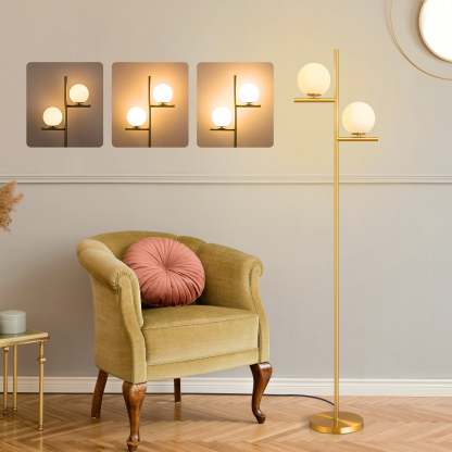 EDISHINE Dimmable Globe Floor Lamp-HLFL08B-B2B