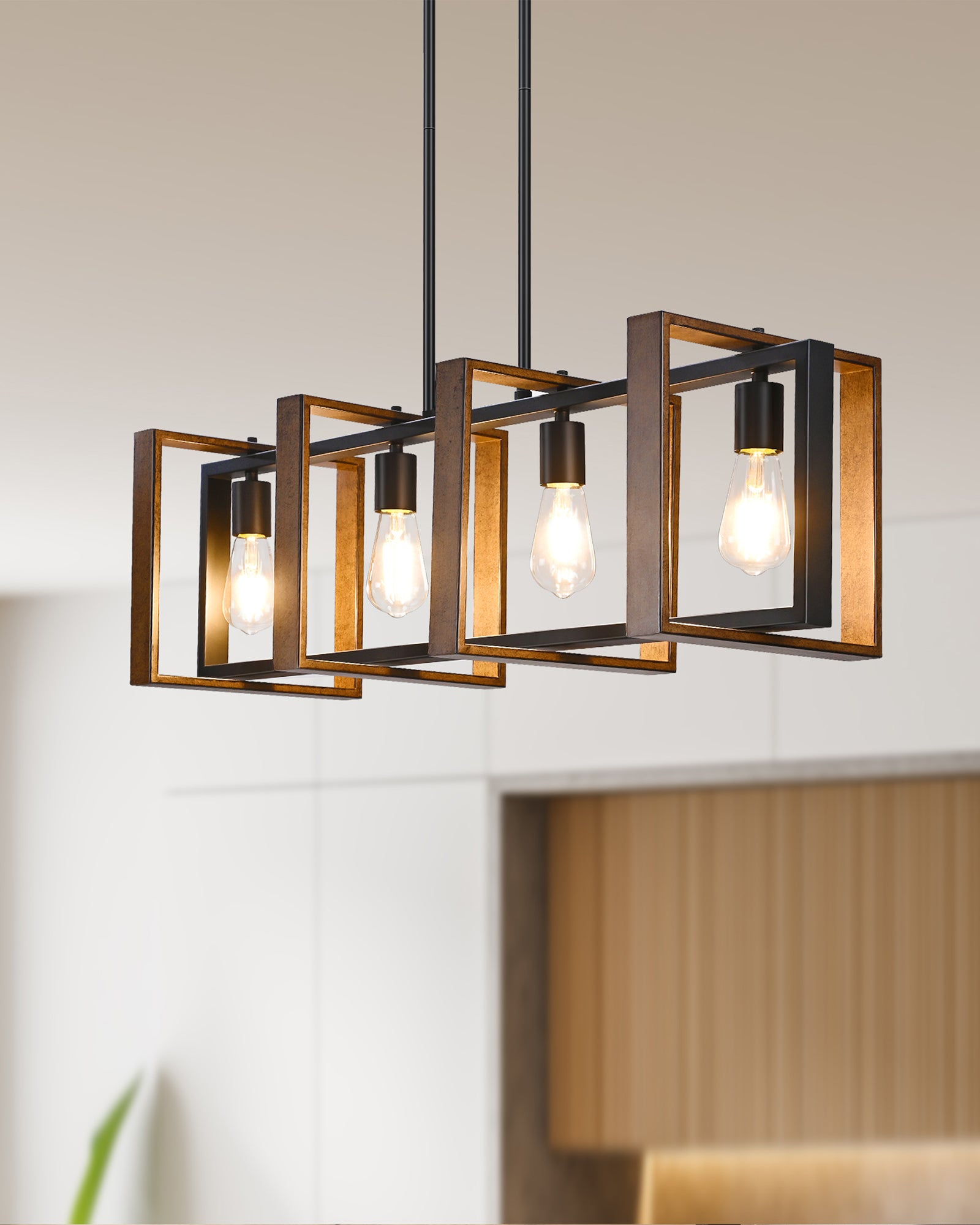 EDISHINE 35.4" Adjustable Dining Room Light Fixture-HHPL16A-B2B