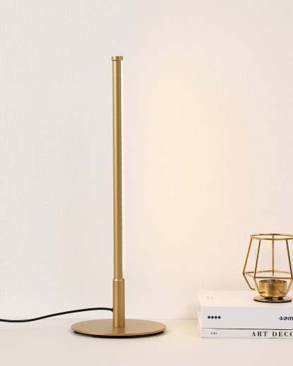 EDISHINE  Dimmable Gold 6W Table Lamp with 3 Colour Temperature & Touch Controller, 1 Pack-HLTL02G
