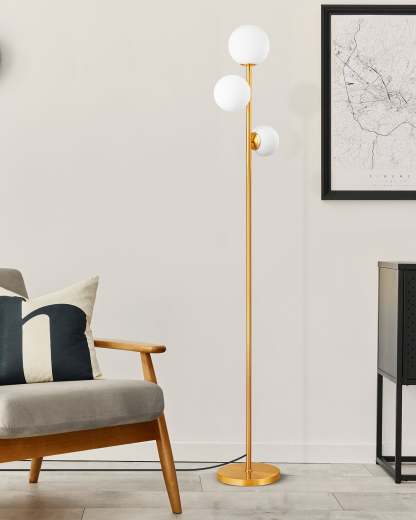EDISHINE 69" Modern Gold Floor Lamp-HLFL08C-B2B