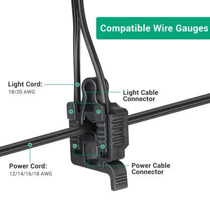 EDISHINE 10/12/14/16/18 Gauge Cables Compatible Low Voltage Wire Connector (20 Pack)-HLVC03A