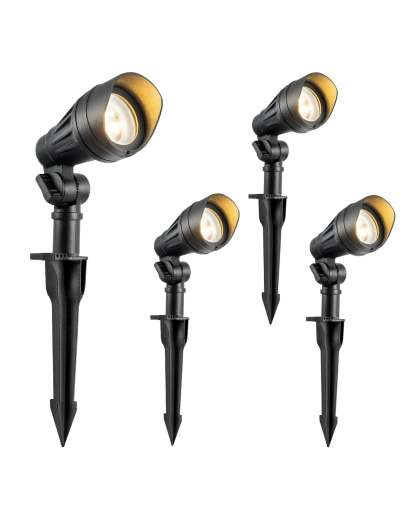 EDISHINE 3.2W 12V AC/DC Low Voltage LED Landscape Lights (4 Pack)-HGSL08A